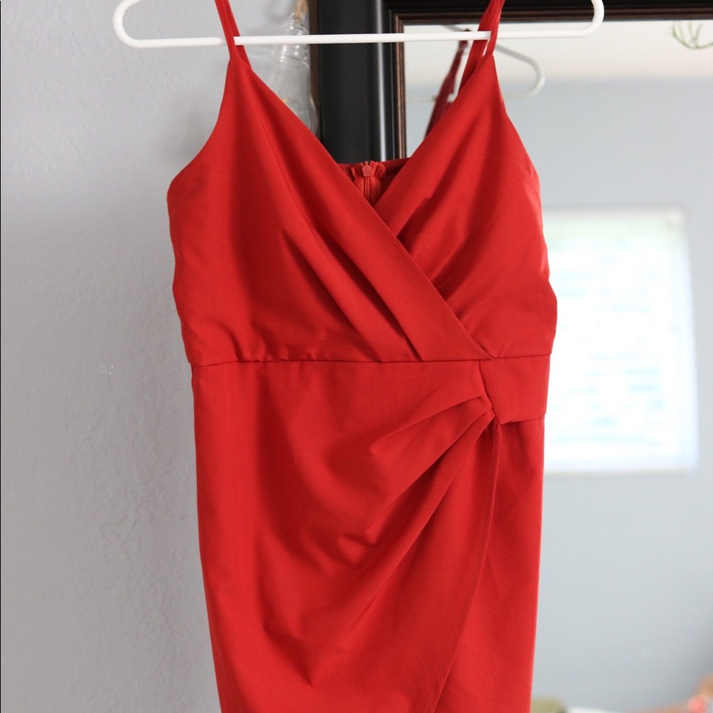 red dress